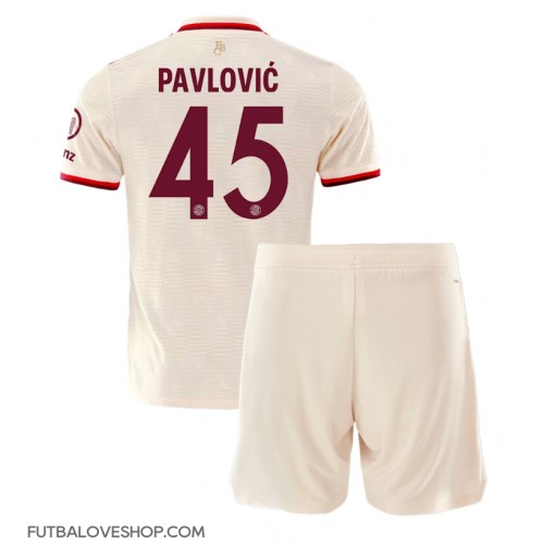 Dres Bayern Munich Aleksandar Pavlovic #45 Tretina pre deti 2024-25 Krátky Rukáv (+ trenírky)